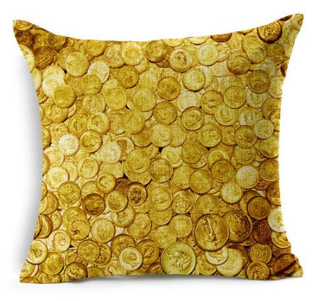 Gold Coin Egg USD Dollar Code Lying Pillow