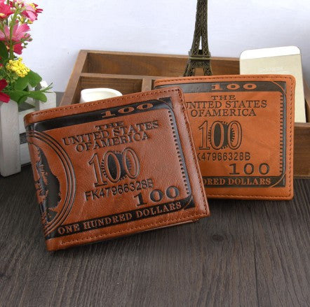 Men's Novel 100 Dollars Personalized Cheap Wallets