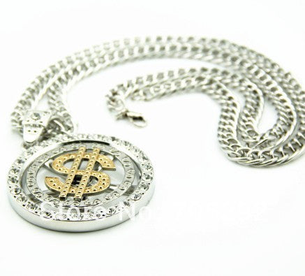 Celebrity Style Bling Dollar Sign Pendant